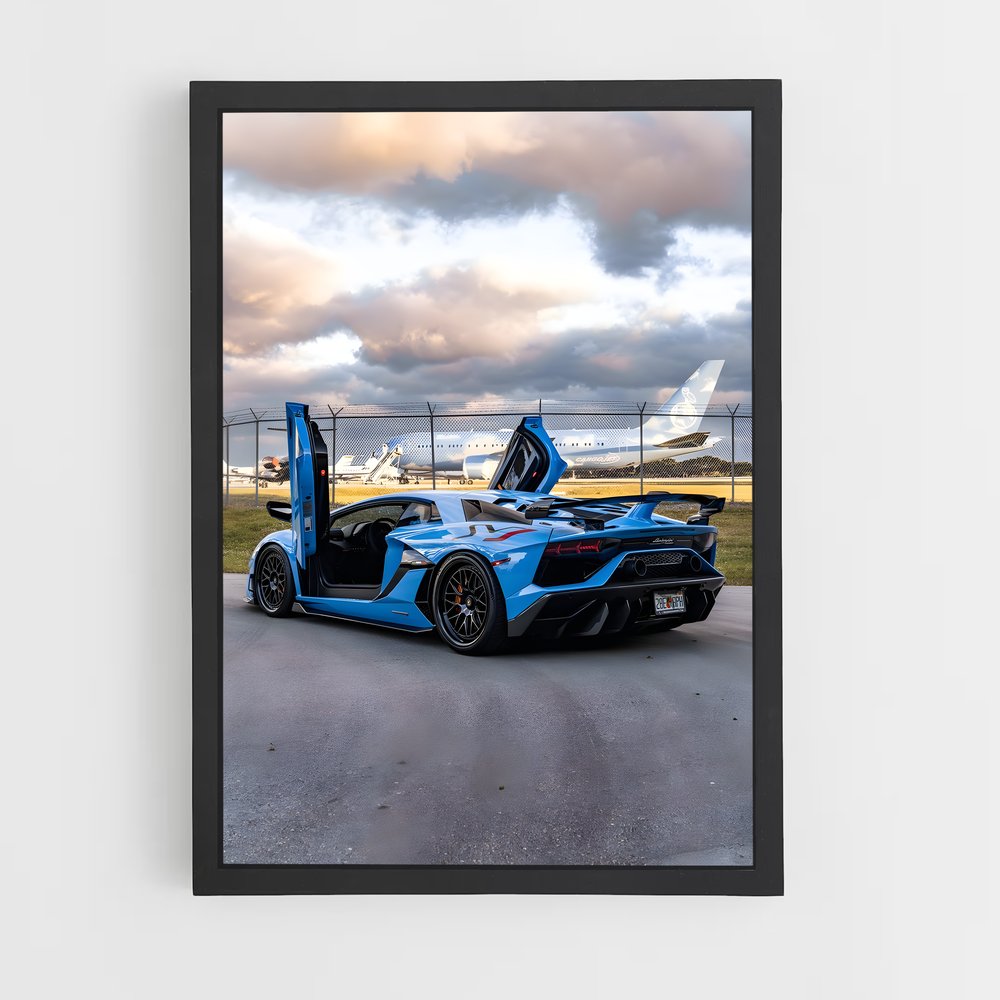 Poster Aventador svj avion – affiche Lamborghini (vue 2)
